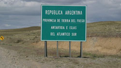 Crossing back into Argentina on Tierra del Fuego
