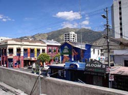Andes from roof of the hostal - Quito